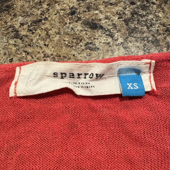 Sparrow Cardigan Sweater Linen Coastal Grandma Cottage Preppy Minimalist Open XS - Picture 2 of 5